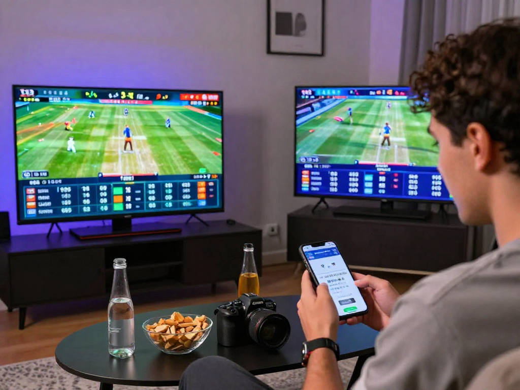 Player engaging with EK 333 online betting platform for live cricket action