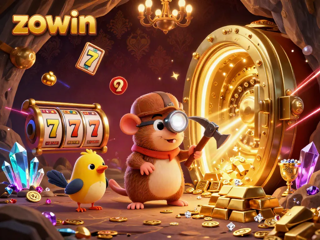 Join the zowin excitement with our animated treasure hunting mole, scattered jewels, and slot machines!