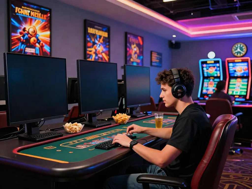 Player engaging in an immersive gaming experience at a popular credit card casino online.