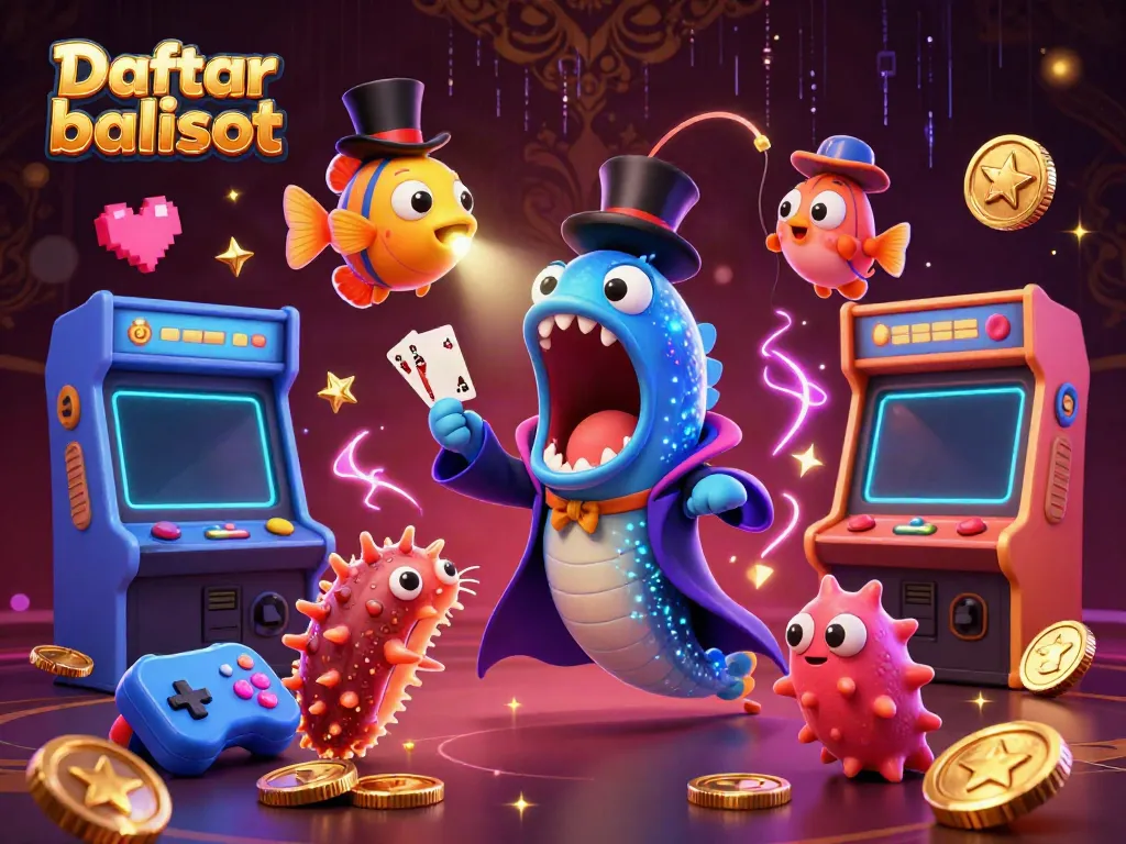 Experience Daftar balisot with an enchanting underwater magic scene featuring vibrant characters and gaming elements.