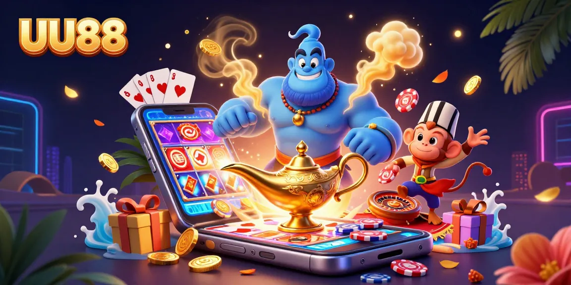 Engage with the thrilling UU88 online casino experience featuring vibrant characters and dynamic gaming elements.